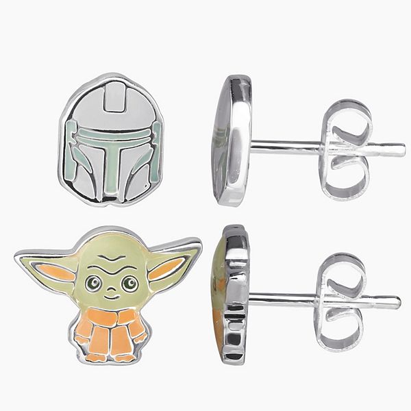 NIB Disney Star Wars The Mandalorian The Child Earring & Necklace Set Baby Yoda 