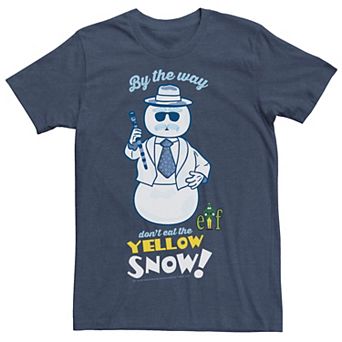 Men's Elf Snowman By The Way Text Quote Tee