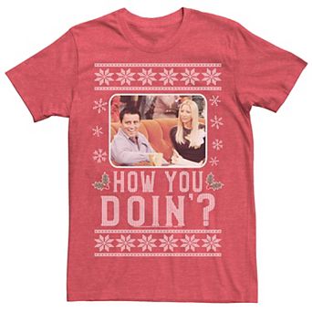 Men's Friends "How You Doin?" Ugly Sweater Tee