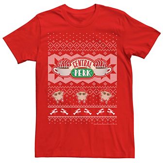 Men's Friends Central Perk Holiday Pattern Tee