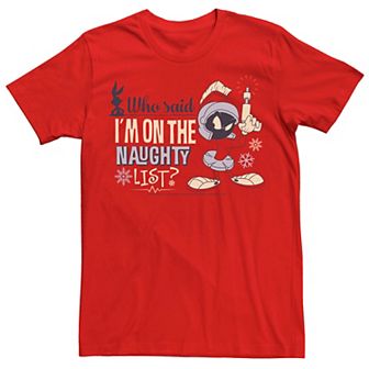 Men's Looney Tunes Christmas Who Said I'm On The Naughty List Tee