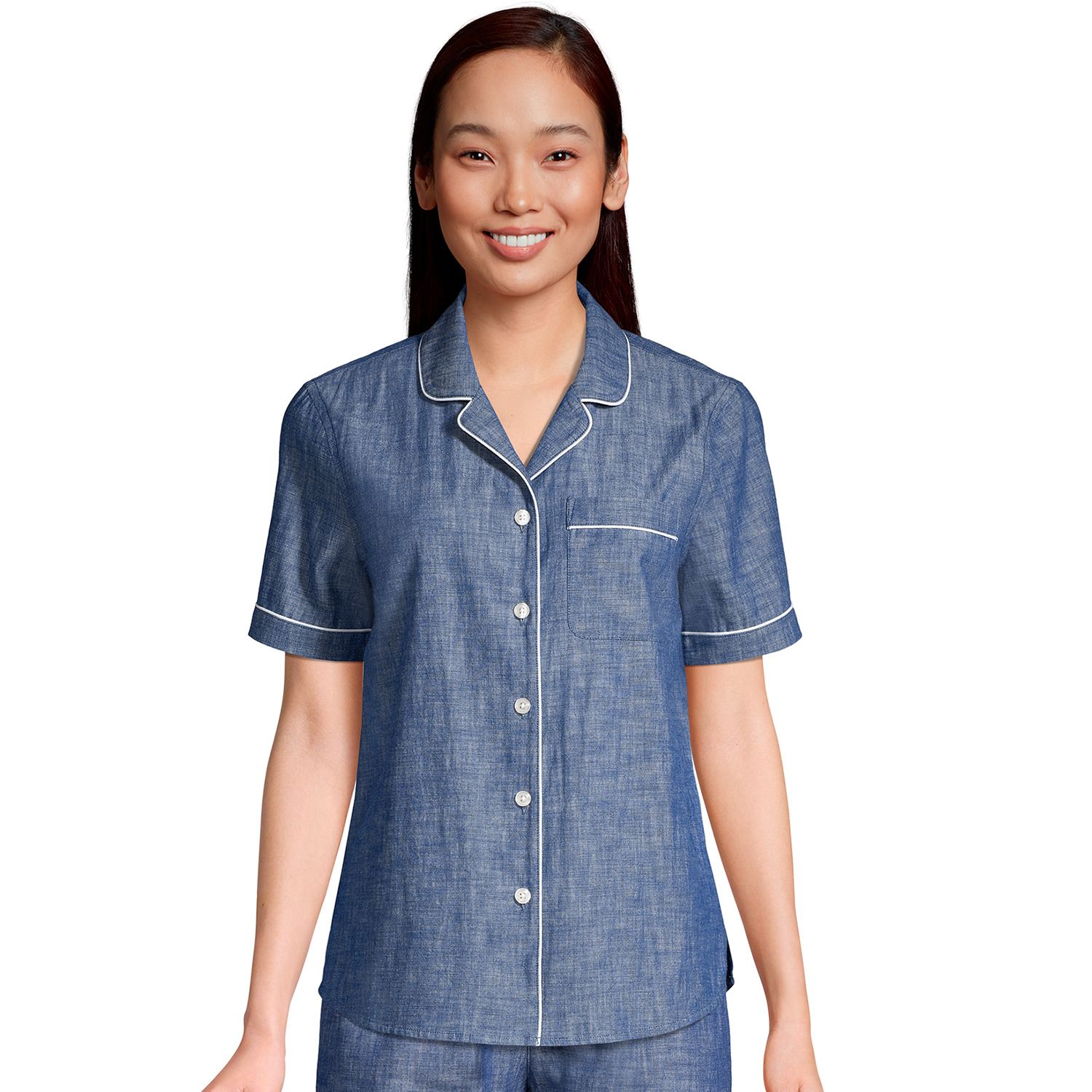 Image for Lands' End Women's Short Sleeve Pajama Shirt at Kohl's.