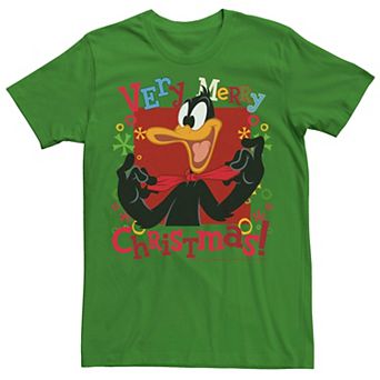 Men's Looney Tunes Christmas Daffy Duck Very Merry Christmas Tee