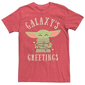 Men's The Mandalorian The Child aka Baby Yoda Galaxy's Greetings Tee