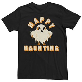 Men's Star Wars Porg Happy Haunting Halloween Poster Tee