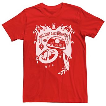 Men's Star Wars BB-8 May Your Days BB Merry Christmas Tee
