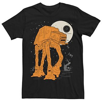 Men's Star Wars AT-AT Moon Death Star Halloween Poster Tee