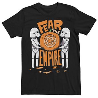 Men's Star Wars Trooper Fear The Empire Jack-O-Lantern Poster Tee