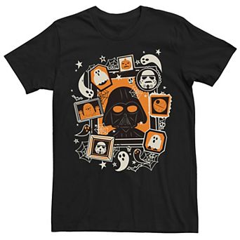 Men's Star Wars Darth Vader And Ghosts Halloween Poster Tee
