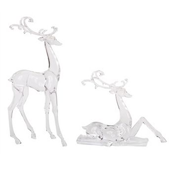 Faux Deer Table Decor 2 pc Set