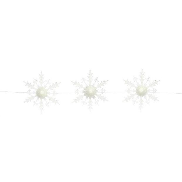 Large Acrylic LED Snowflake Light String