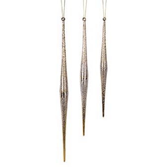 Melrose Glass Icicle Christmas Ornament