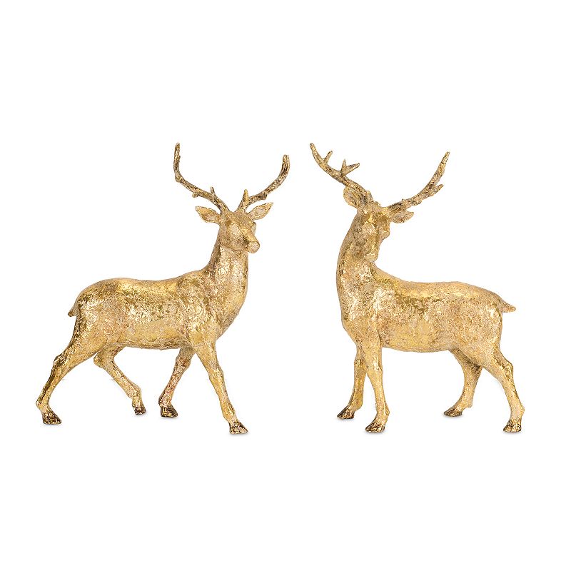 62579910 Gold Finish Reindeer Floor Decor 2-piece Set, Mult sku 62579910