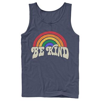 Men's Fifth Sun Be Kind Retro Rainbow Tank Top