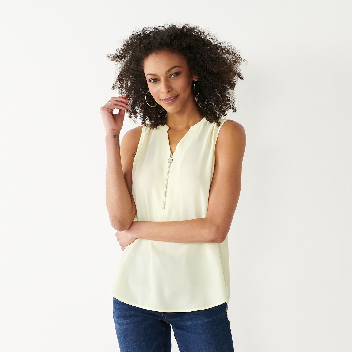 kohls yellow blouse
