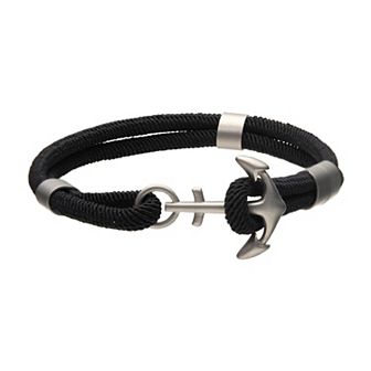 DANTE Black Paracord Rope Anchor Clasp Bracelet