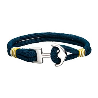 DANTE Black Paracord Rope Anchor Clasp Bracelet