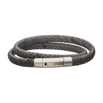 Men's Beaded Layered Leather Bracelet