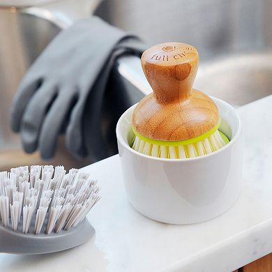 Full Circle Bubble Up Set Soap Dispenser & Dish Brush Set