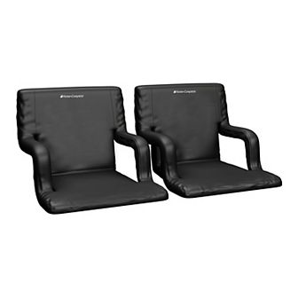 Home Complete Stadium Seat Chair Cushion with Armrests 2 pc Set