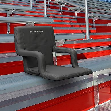 Home Complete 2-Piece Wide Stadium Seat Chair Cushion with Armrests