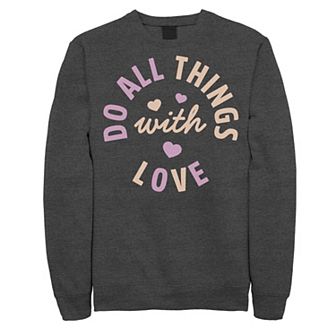 Men's Fifth Sun "Do All Things With Love" Hearts Sweatshirt