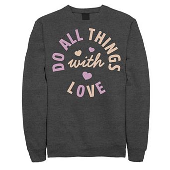 Men's Fifth Sun "Do All Things With Love" Hearts Sweatshirt