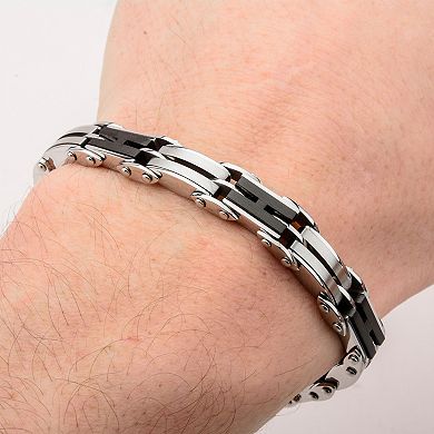 Men's DANTE Stainless Steel H-Link Reversible Bracelet