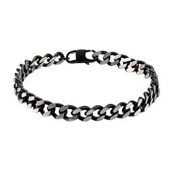 DANTE Men's Black Stainless Steel Chain Bracelet