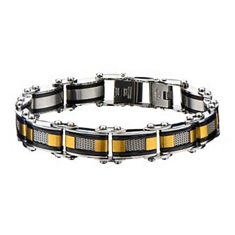 Men's DANTE Two Tone Stainless Steel Mesh Reversible Bracelet