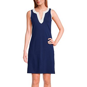 Women's Lands' End Splitneck Swim Cover-Up Dress