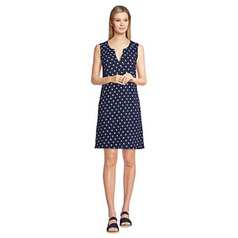 Women's Lands' End Splitneck Swim Cover-Up Dress