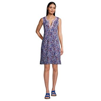 Women's Lands' End Splitneck Swim Cover-Up Dress