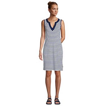 Women's Lands' End Splitneck Swim Cover-Up Dress