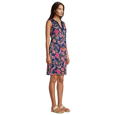 Petite Lands' End Splitneck Swim Cover-up Dress