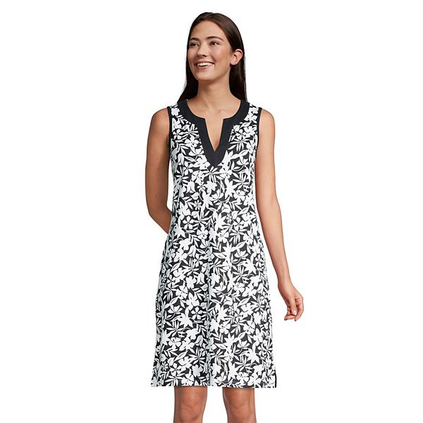 Petite Lands' End Splitneck Swim Coverup Dress