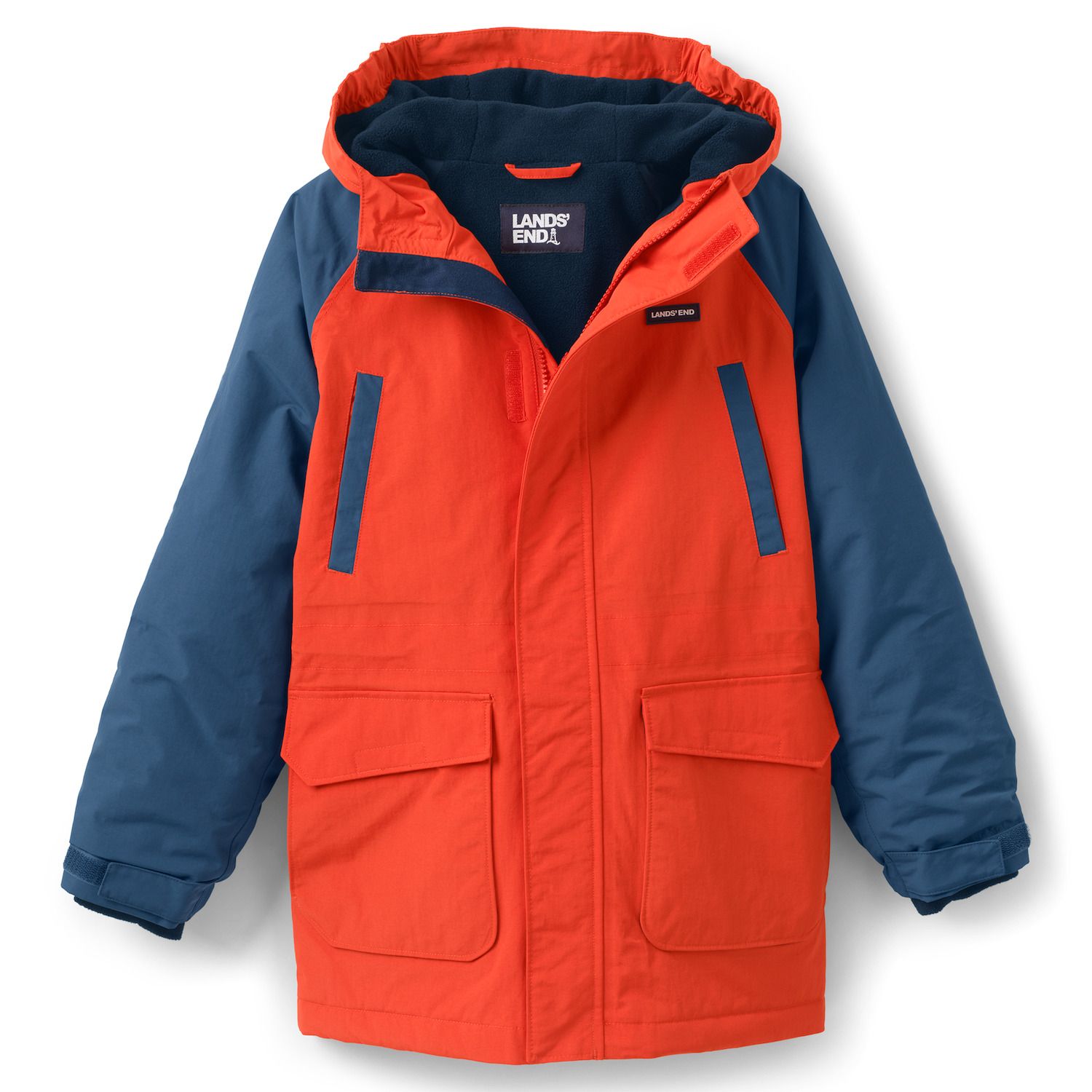 boys orange down jacket