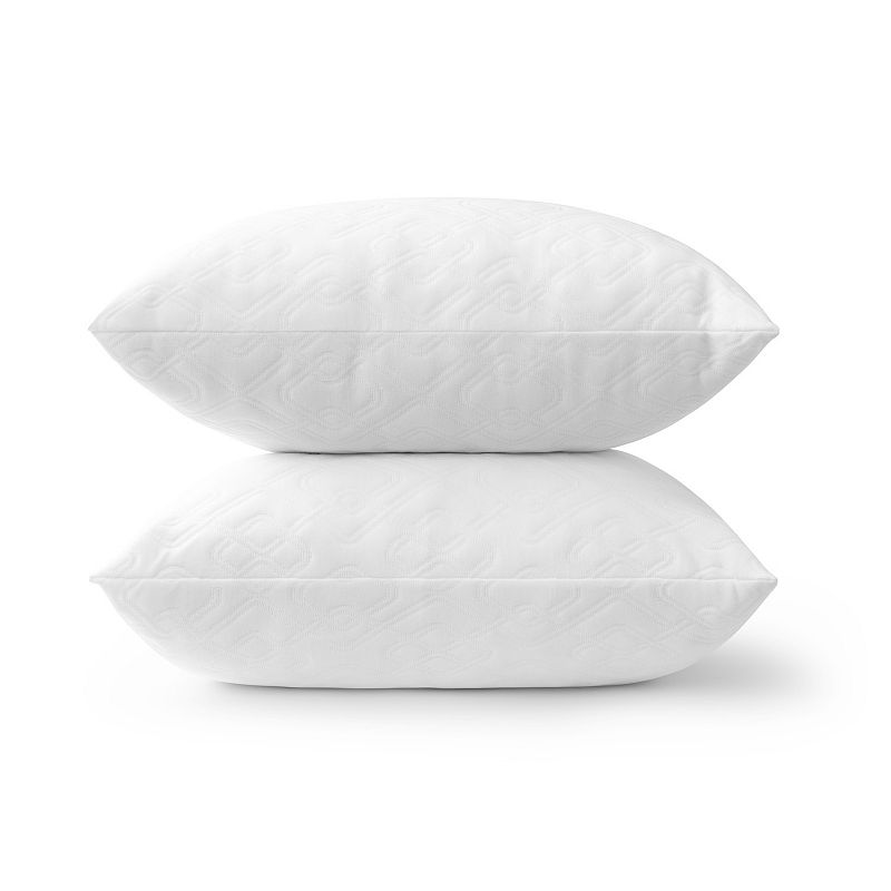 Simmons Luxury Knit -2-Pack Pillows, White, JUMBO