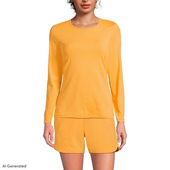 Women's Lands' End UPF 50 Long Sleeve Rash Guard