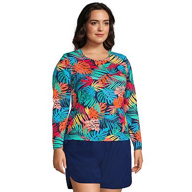 Plus Size Lands' End UPF 50 Long Sleeve Rash Guard