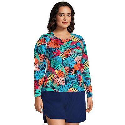 Lands end rash guard plus size on sale