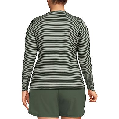 Plus Size Lands' End UPF 50 Long Sleeve Rash Guard