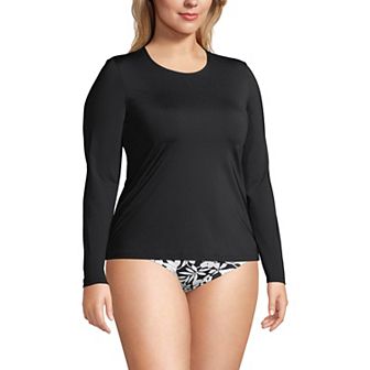 Plus Size Lands' End UPF 50 Long Sleeve Rash Guard
