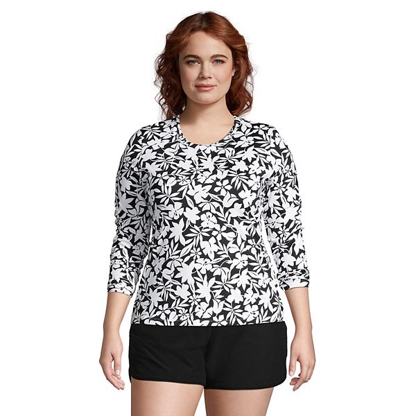 Plus Size Lands' End UPF 50 Long Sleeve Rash Guard