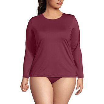Plus Size Lands' End UPF 50 Long Sleeve Rash Guard