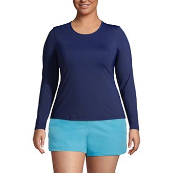 Plus Size Lands' End UPF 50 Long Sleeve Rash Guard
