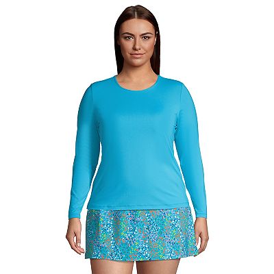 Plus Size Lands End UPF 50 Long Sleeve Rash Guard