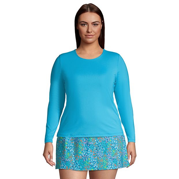 Plus Size Lands' End UPF 50 Long Sleeve Rash Guard