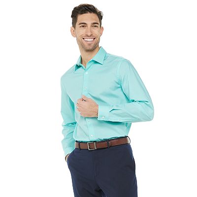 green emerald velvet dress Athletic Fit Dress Shirt in Light Blue main image 1