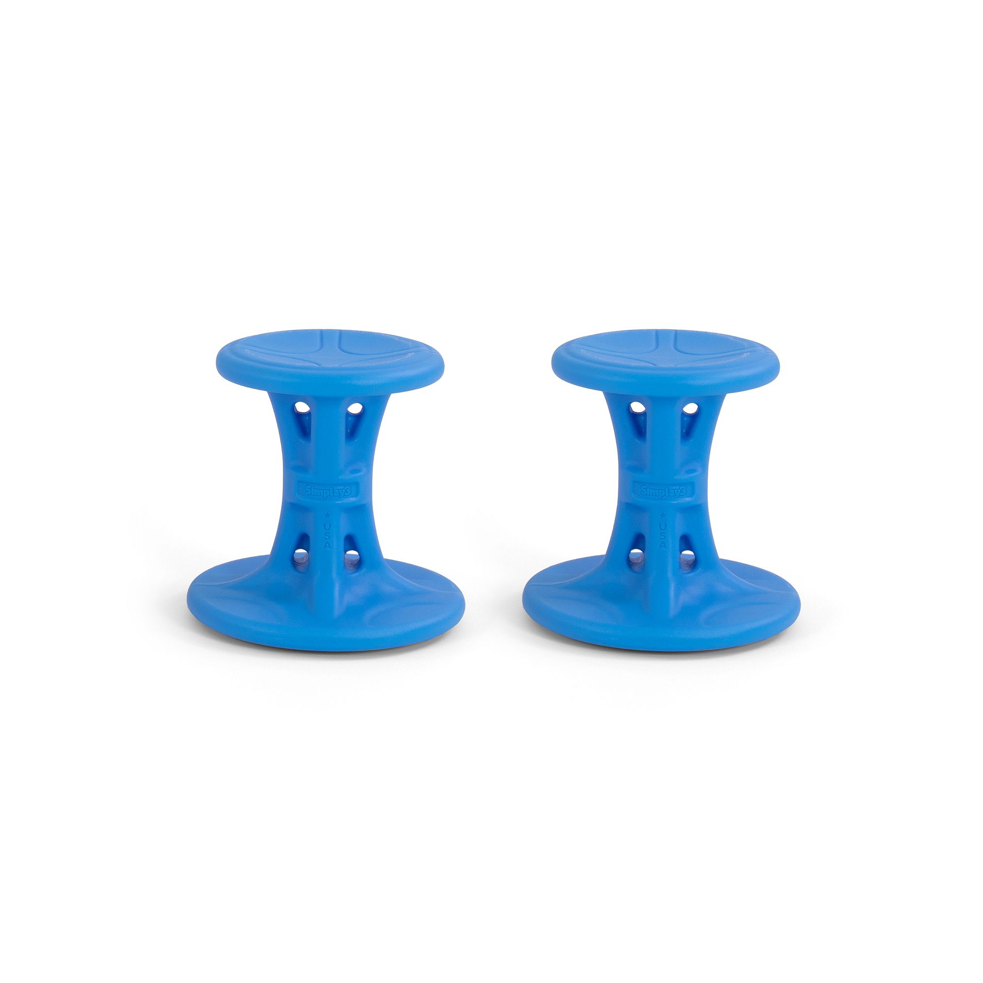 Simplay3 Big 14-Inch Wiggle Chairs 2-Piece Set, Blue